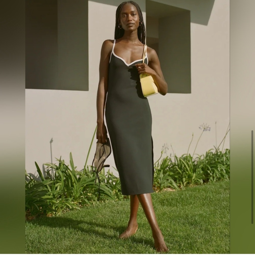 NWT 🔥 Sold Out Abercrombie & Fitch Notch Neck Midi Dress